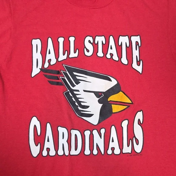 Red Ball State Cardinals T-Shirt - Picture 3 of 4